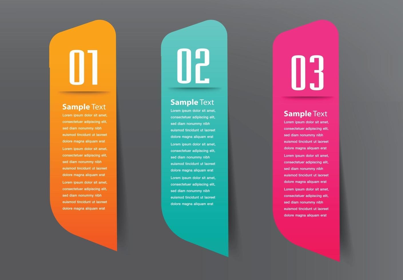 modern text box template banner Infographics vector