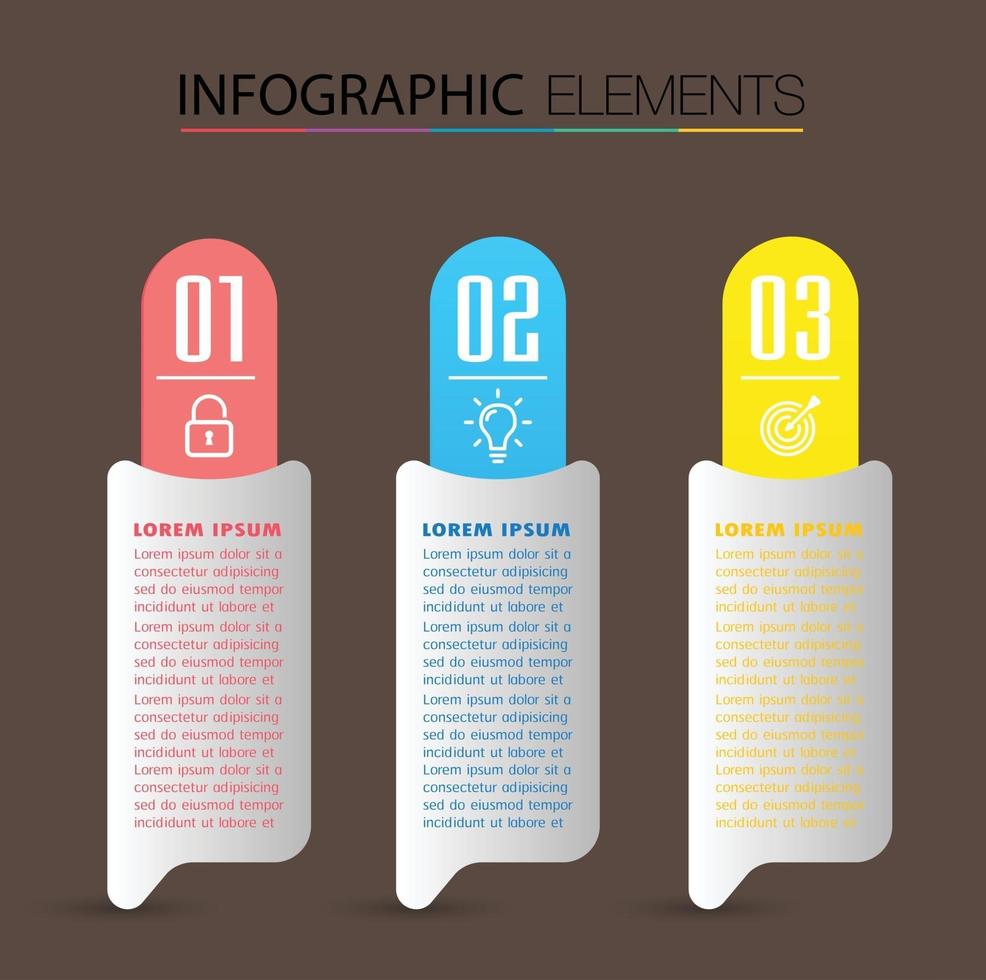 modern text box template banner Infographics vector