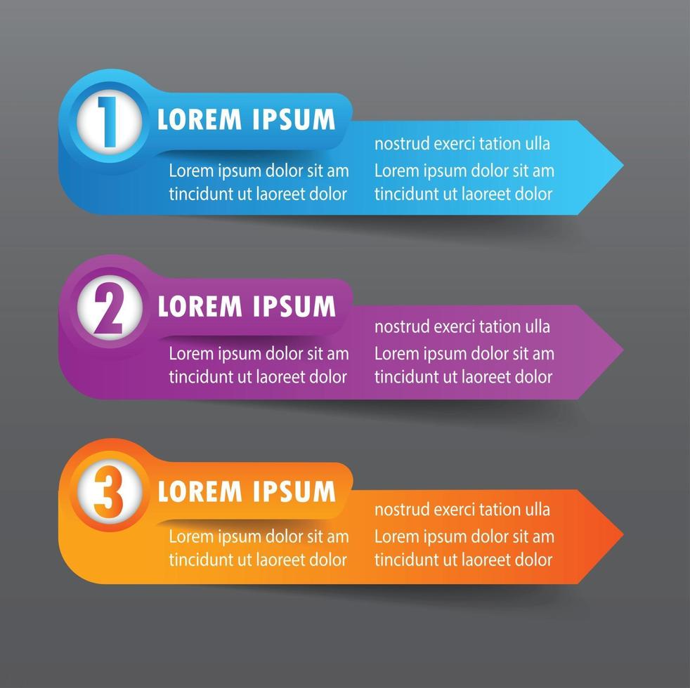 modern text box template banner Infographics vector