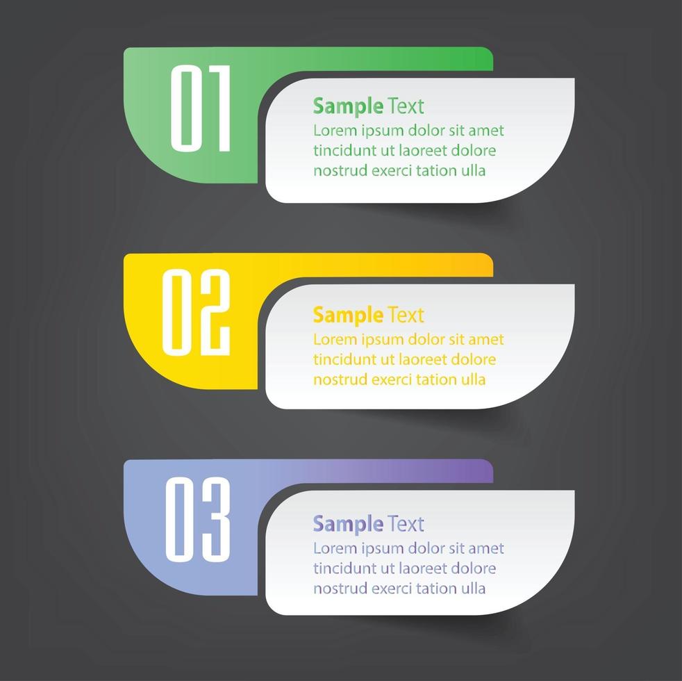 modern text box template banner Infographics vector