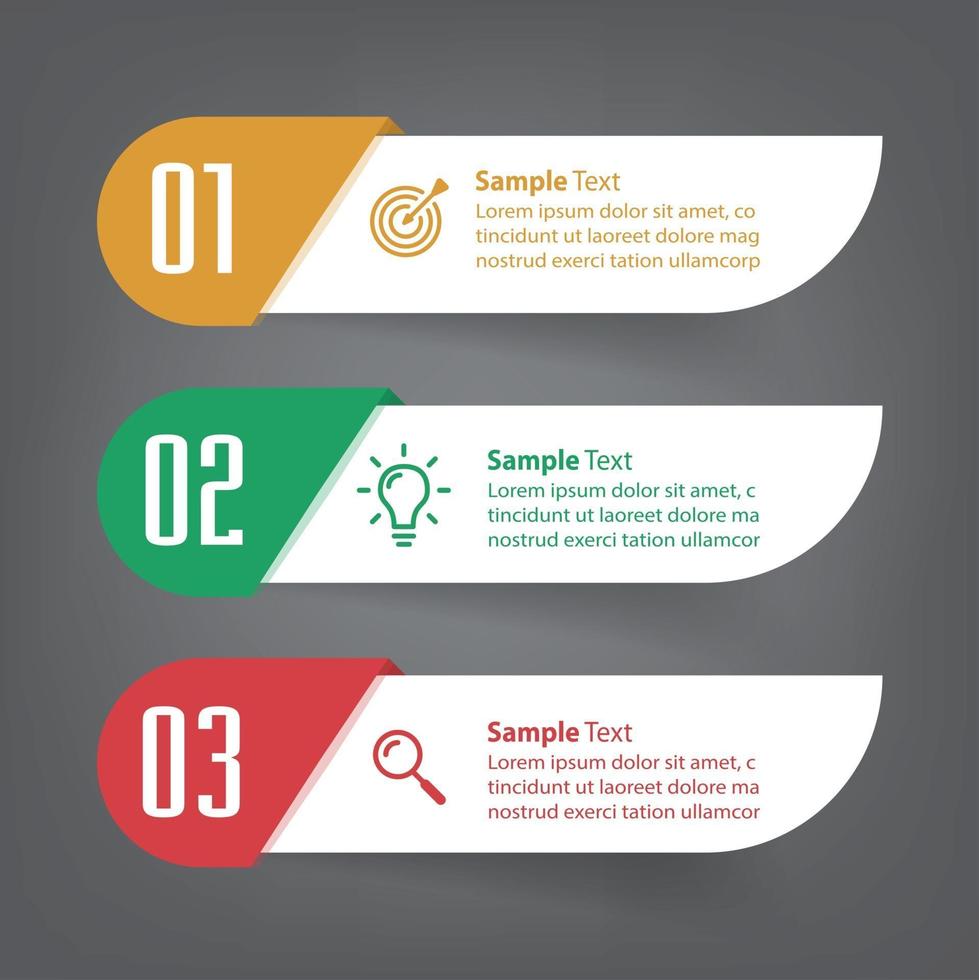 modern text box template banner Infographics vector