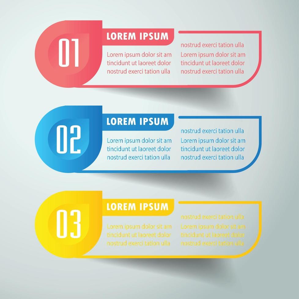 modern text box template banner Infographics vector