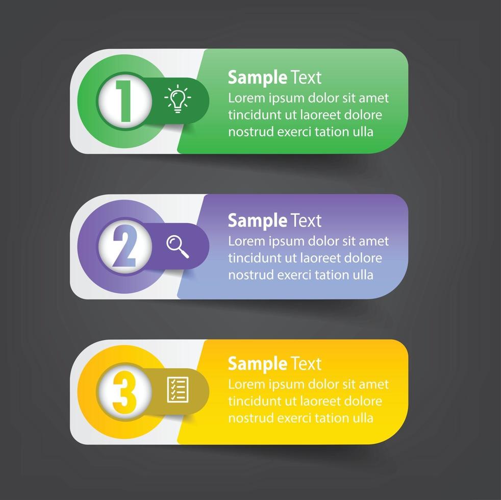 modern text box template banner Infographics vector