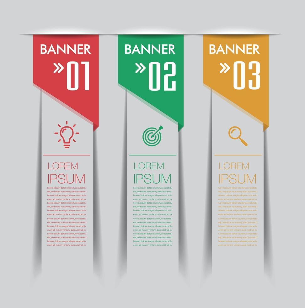 modern text box template banner Infographics vector