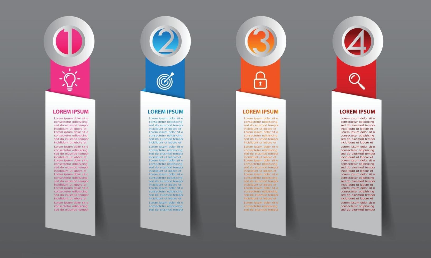 modern text box template banner Infographics vector