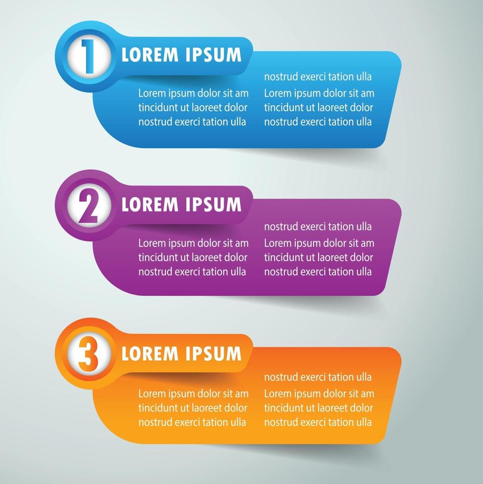 modern text box template banner Infographics vector