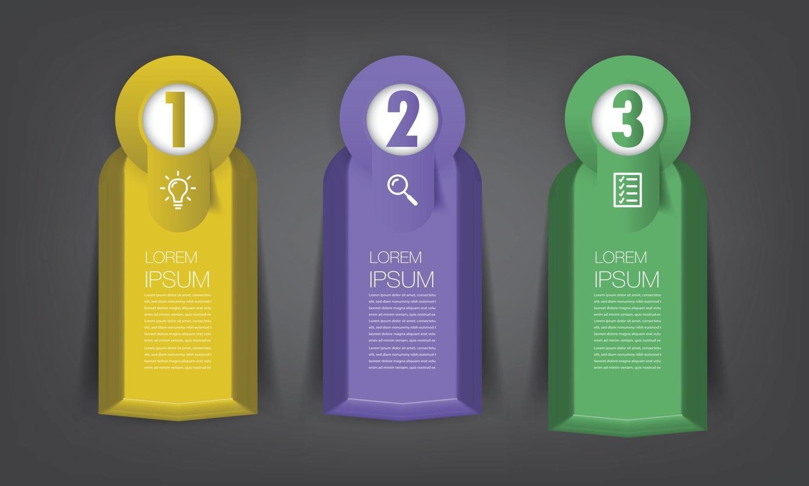 modern text box template banner Infographics vector