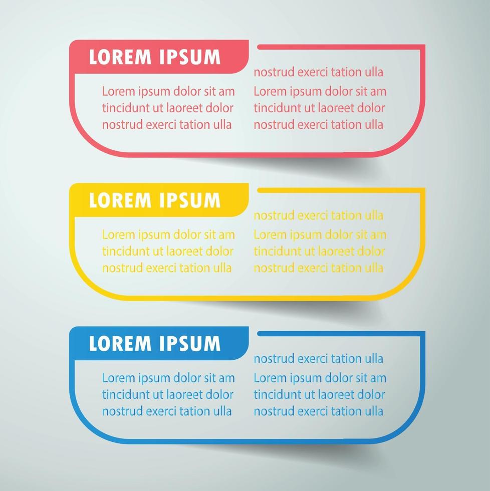 modern text box template banner Infographics vector