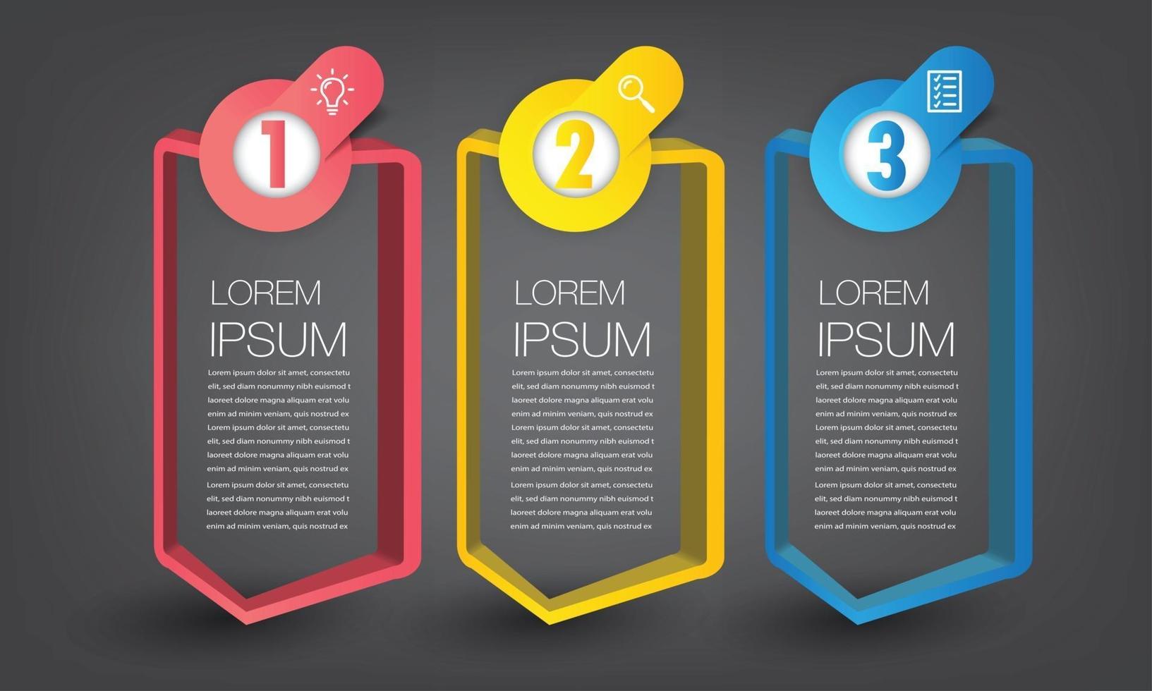 modern text box template banner Infographics vector