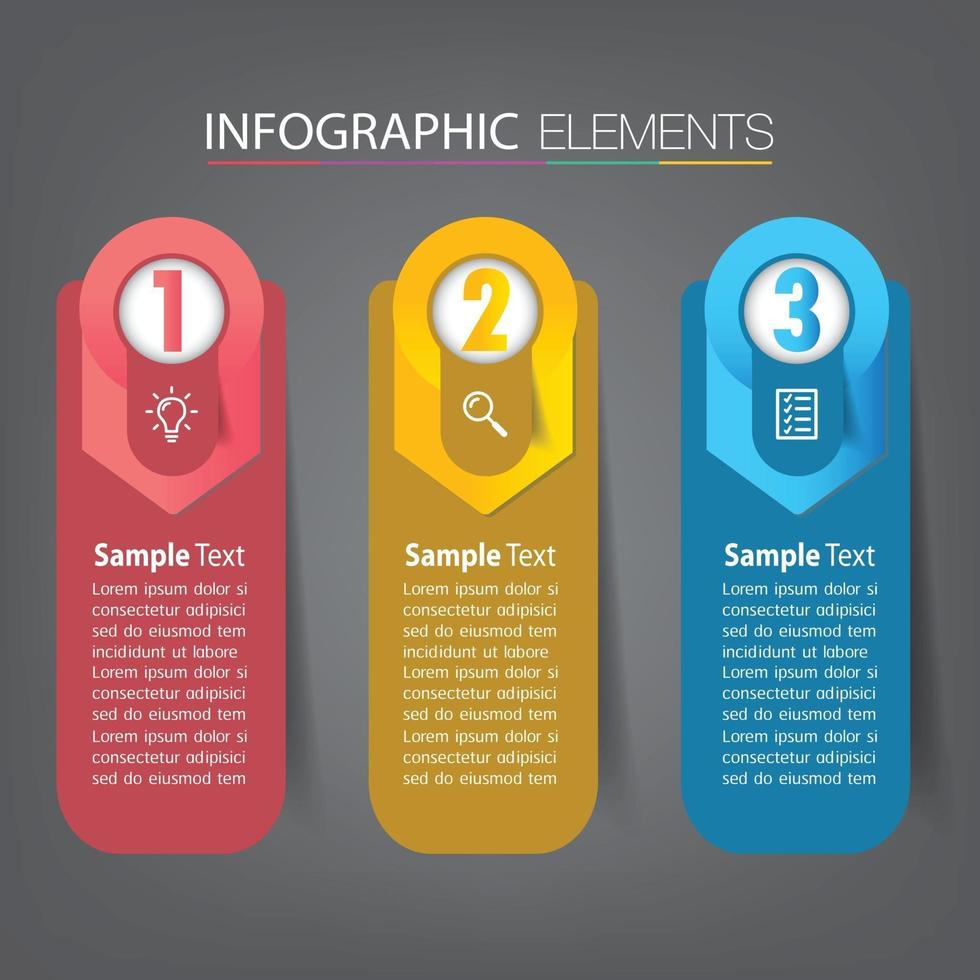 modern text box template banner Infographics vector