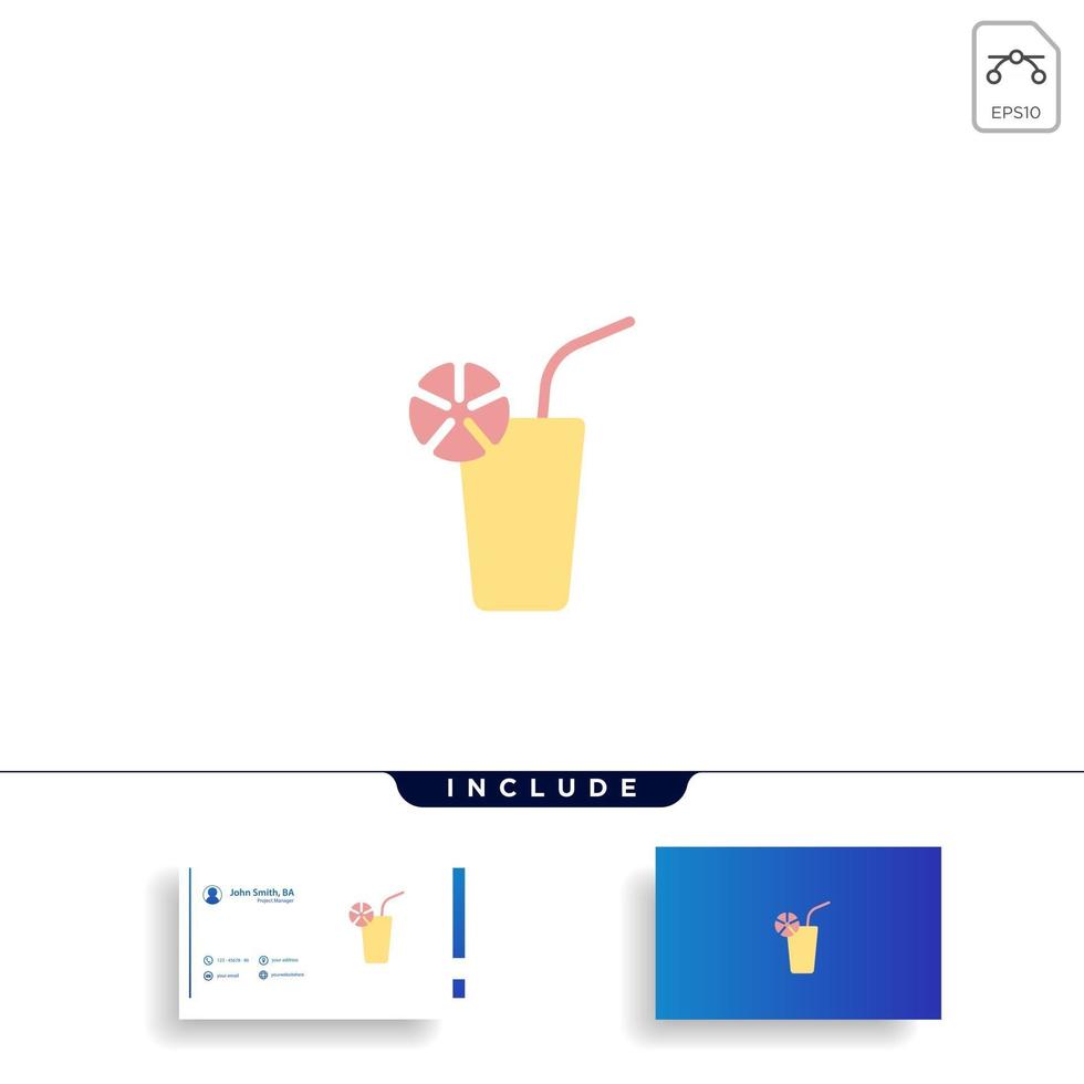 jugo bebida icono diseño clipart ilustración vector libre tarjeta de visita