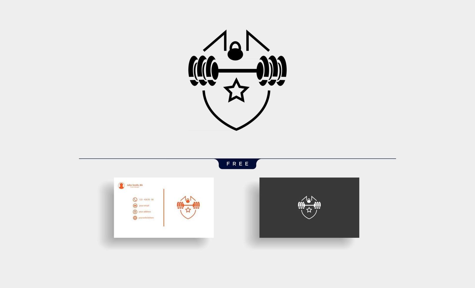 Fitness and Bodybuilding icon  design inspiration Vector