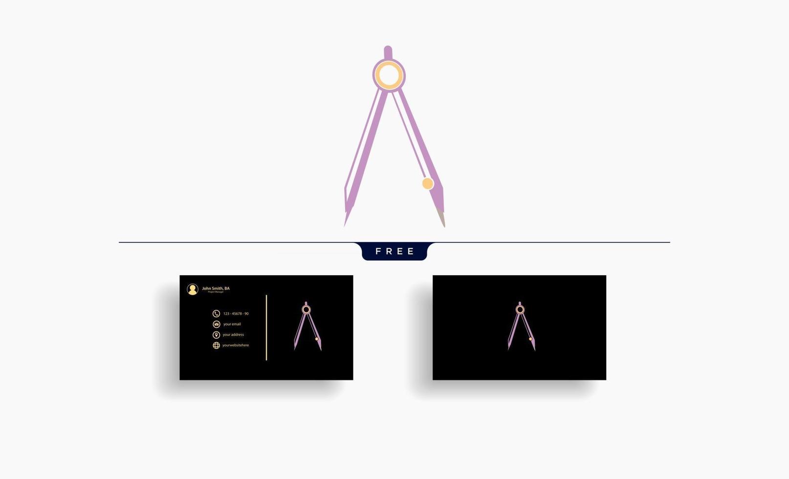 Compass or direction or draw stationery icon design vector