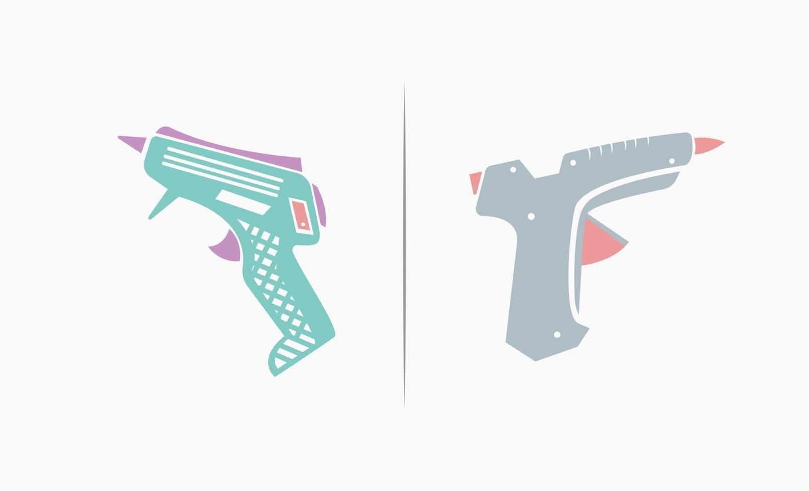 Ilustración de vector de diseño de icono de pistola de pegamento caliente