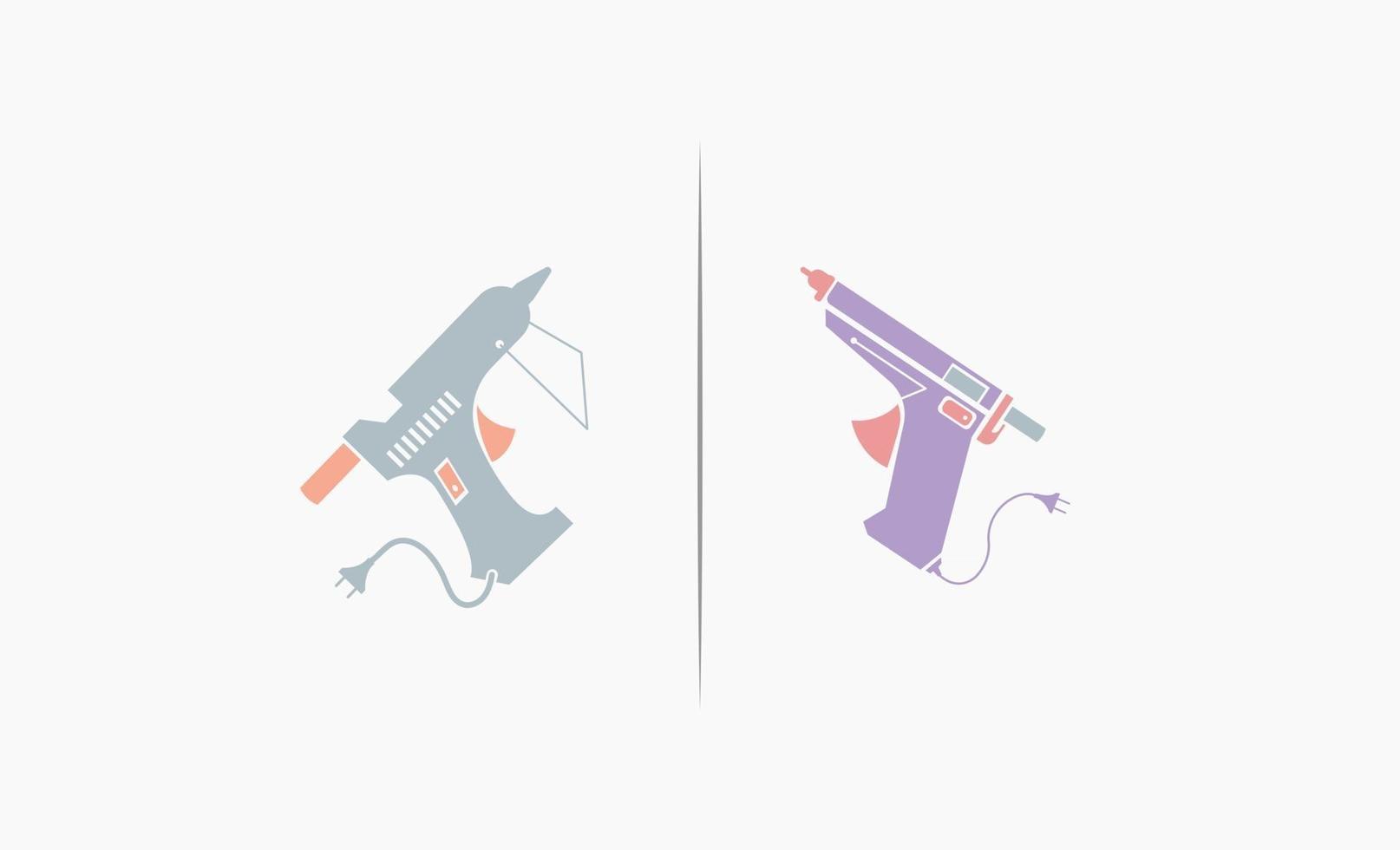 Ilustración de vector de diseño de icono de pistola de pegamento caliente