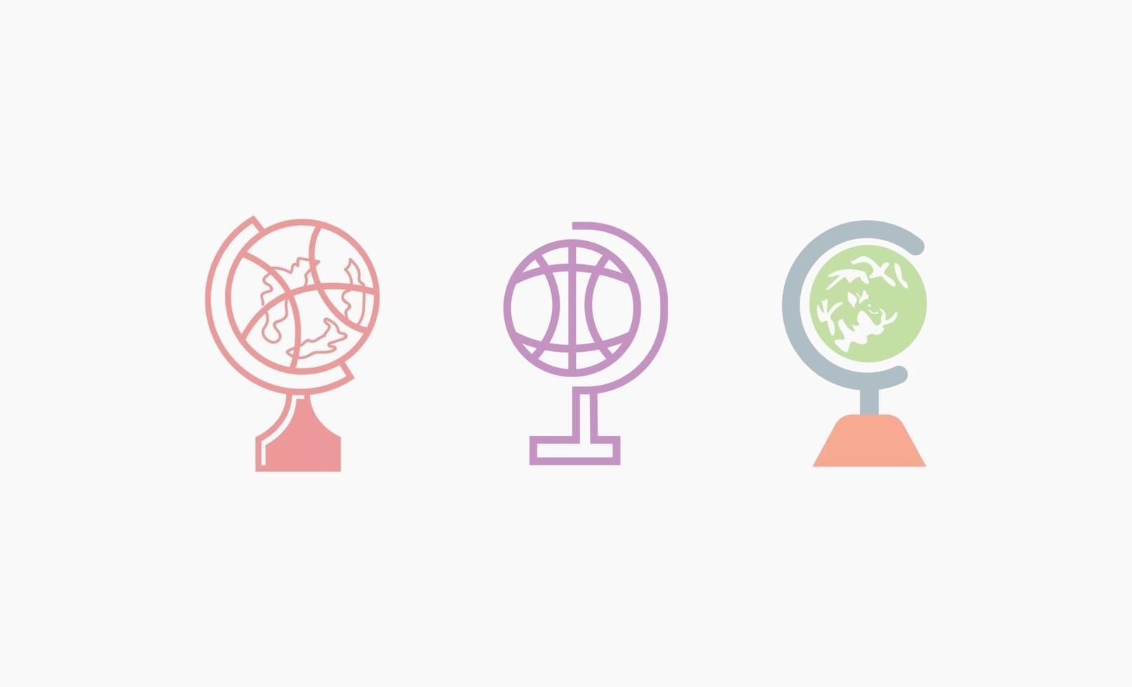 GLobe clipart icon design vector