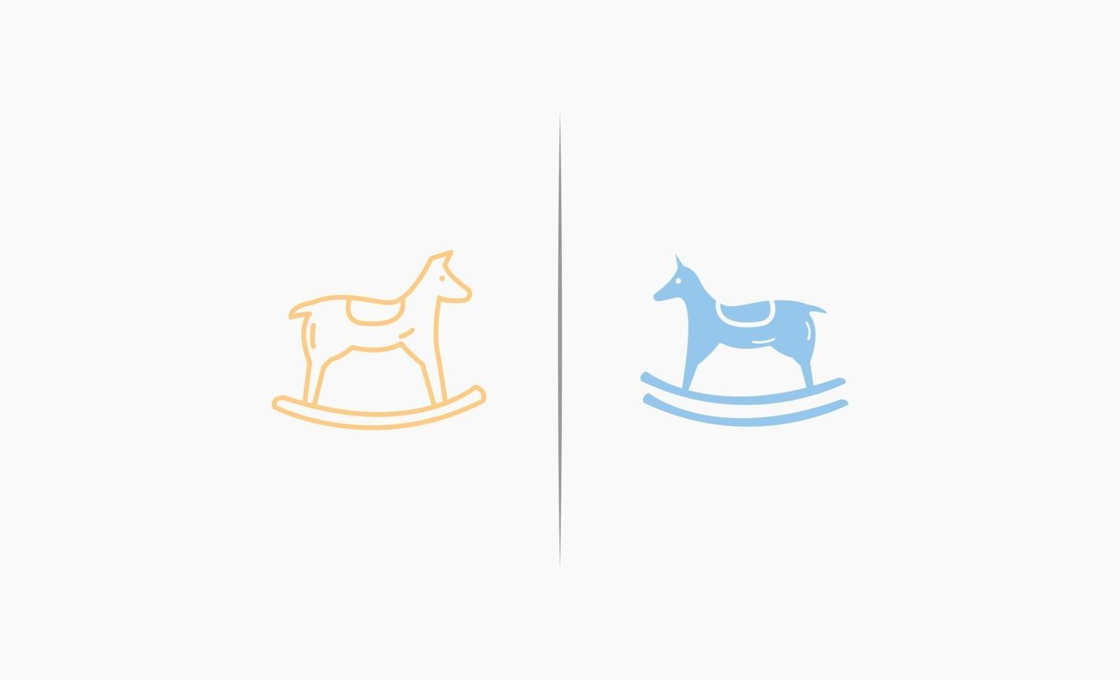 Rocking horse icon design vector