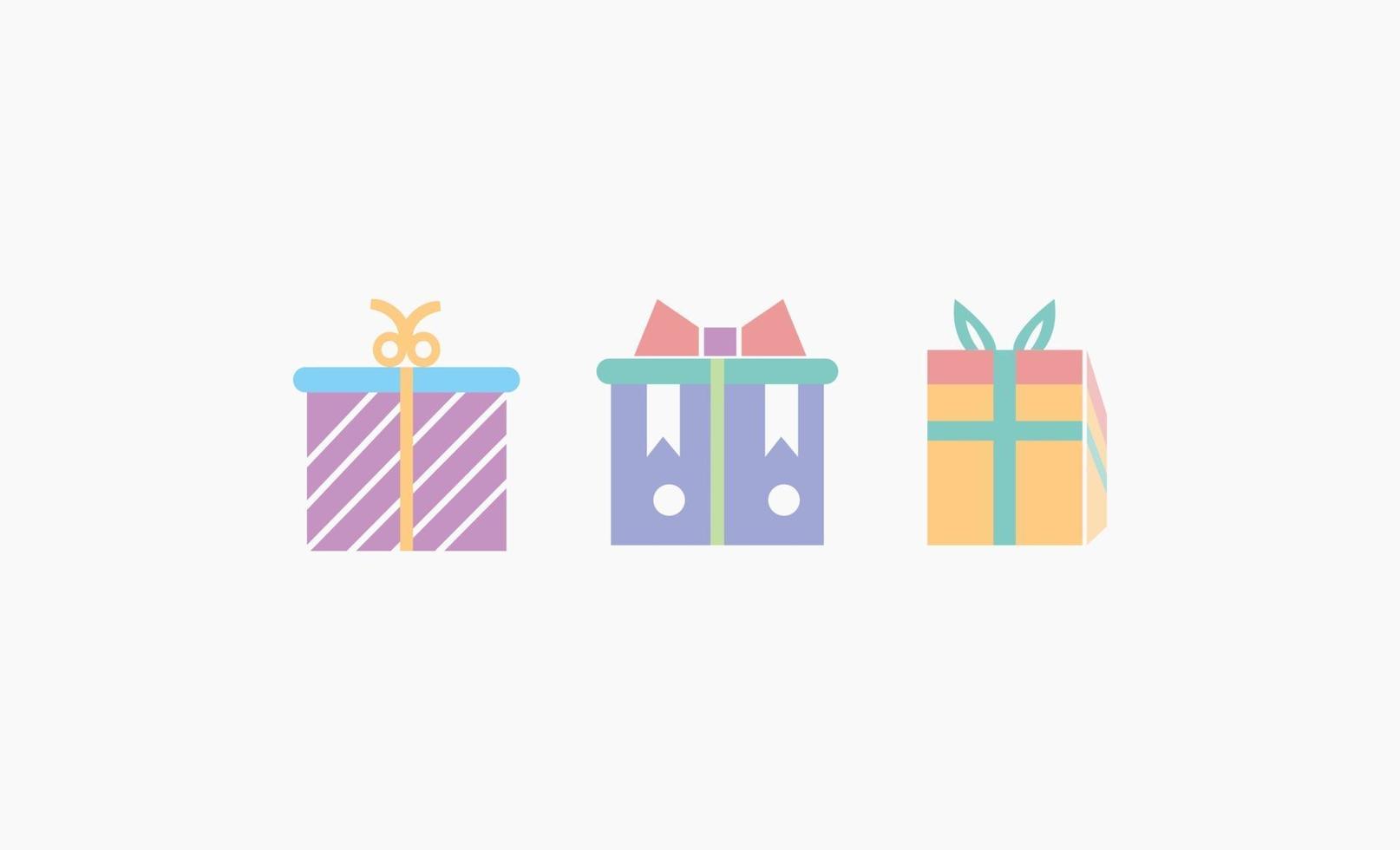 Christmas gift box icon design vector