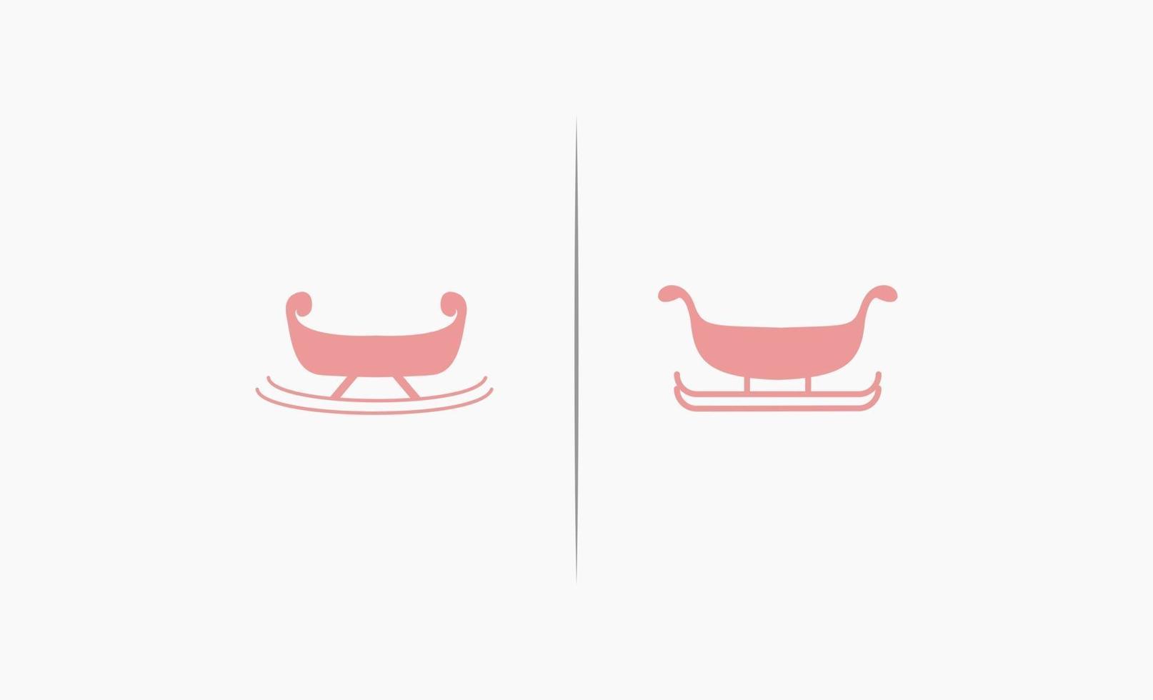 sled santa calus  icon Vector design isolated