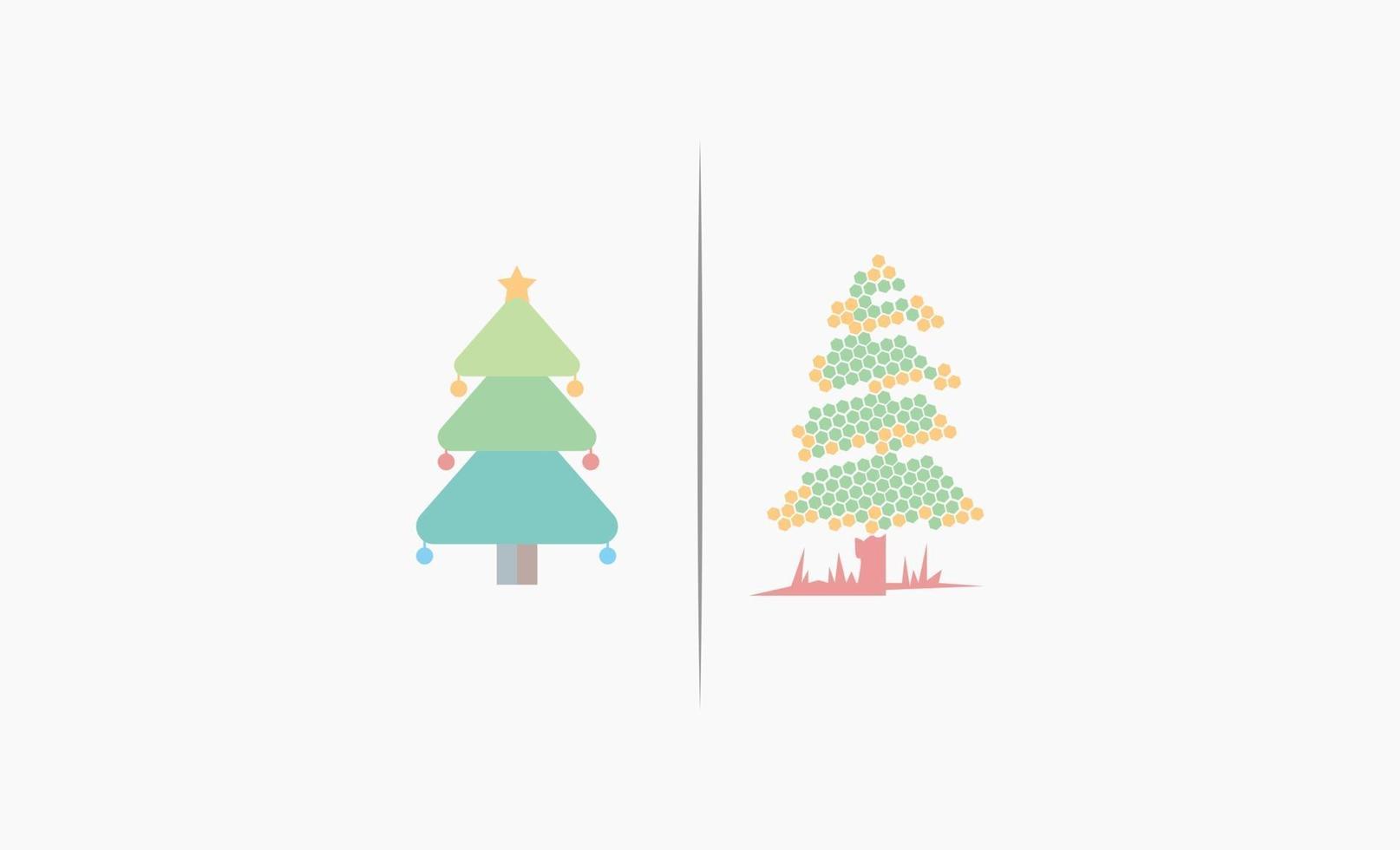 vector de diseño de icono de árbol de navidad