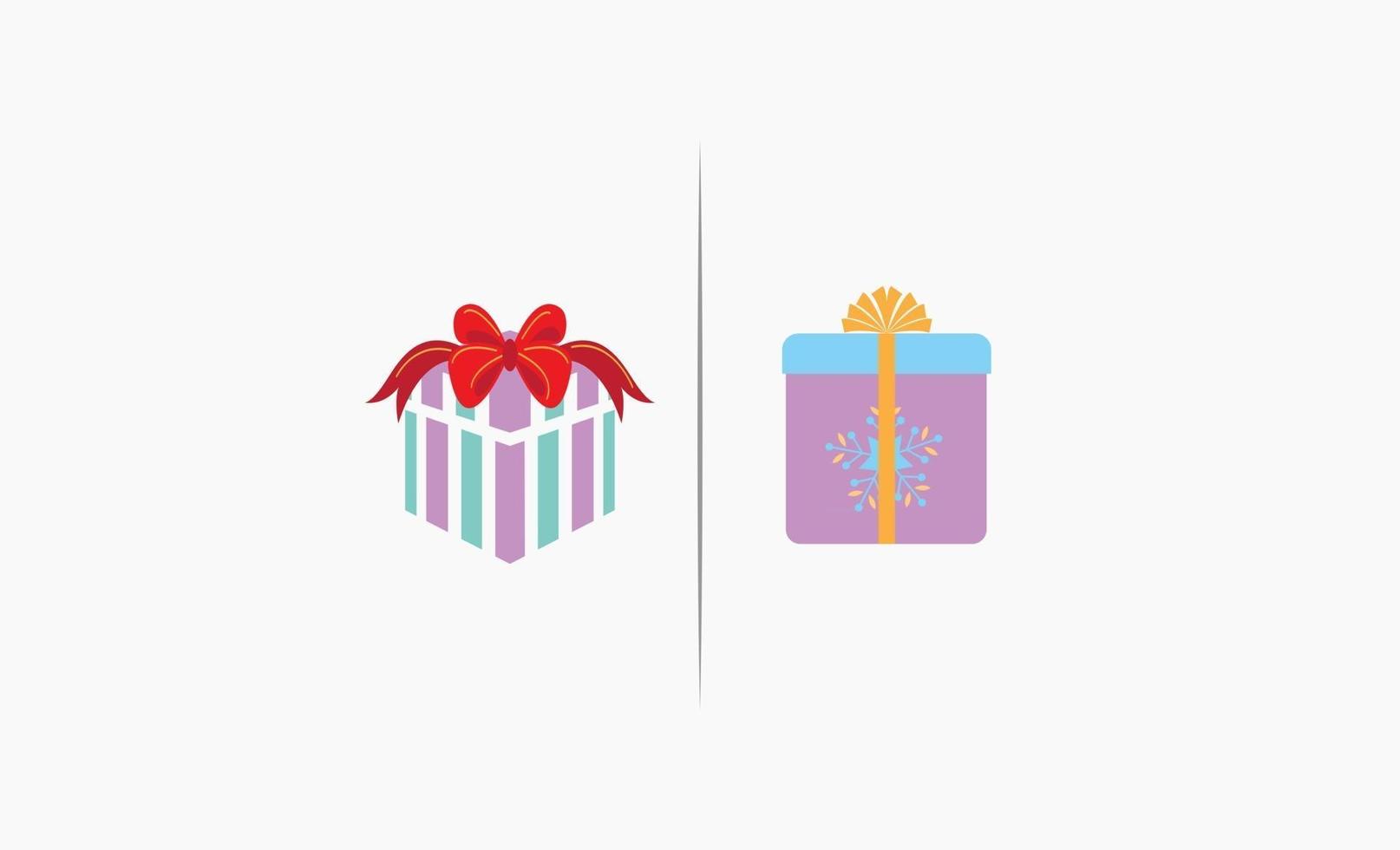 Christmas Box gift icon design vector
