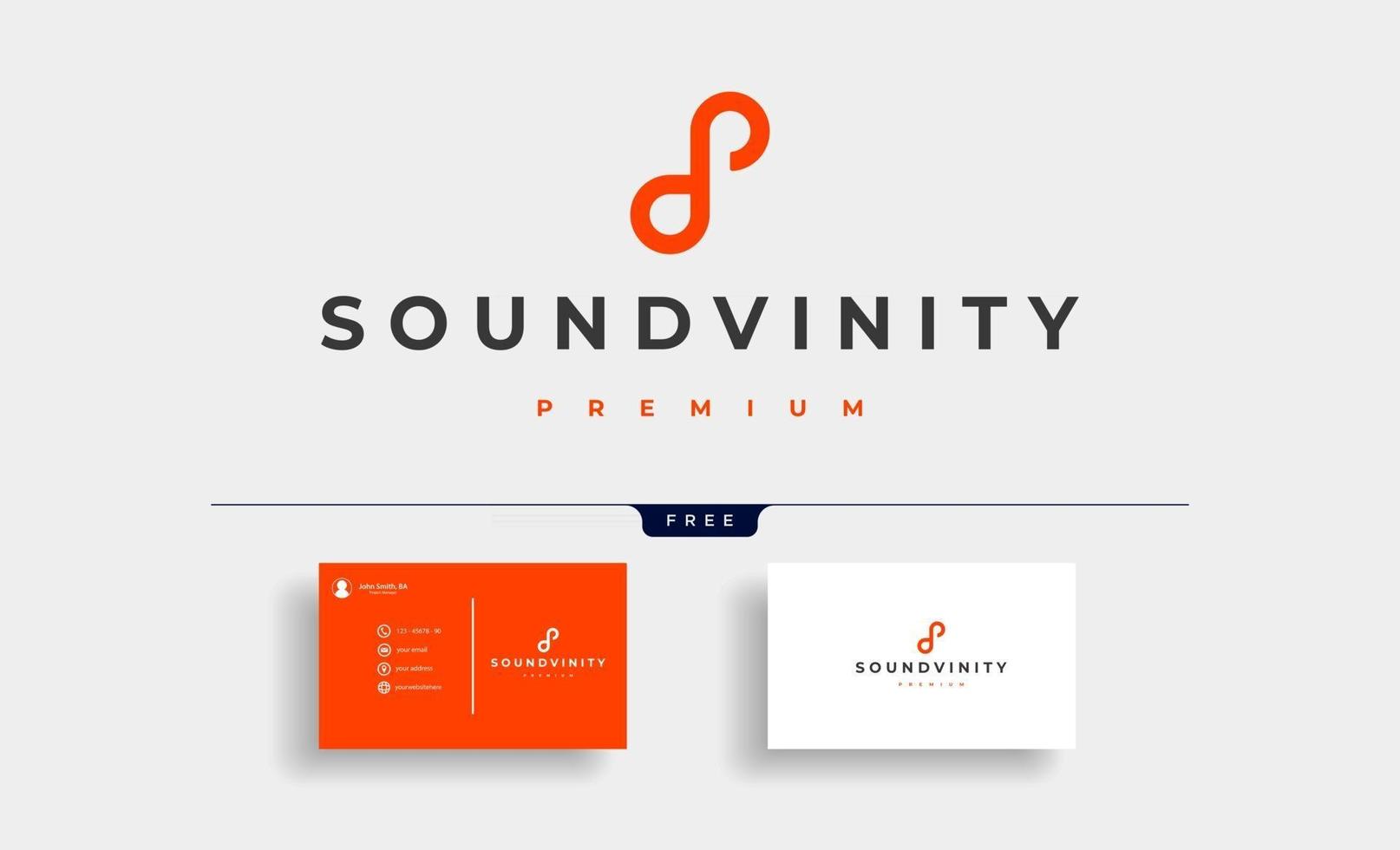 infinity music logo Design Vector Illustration