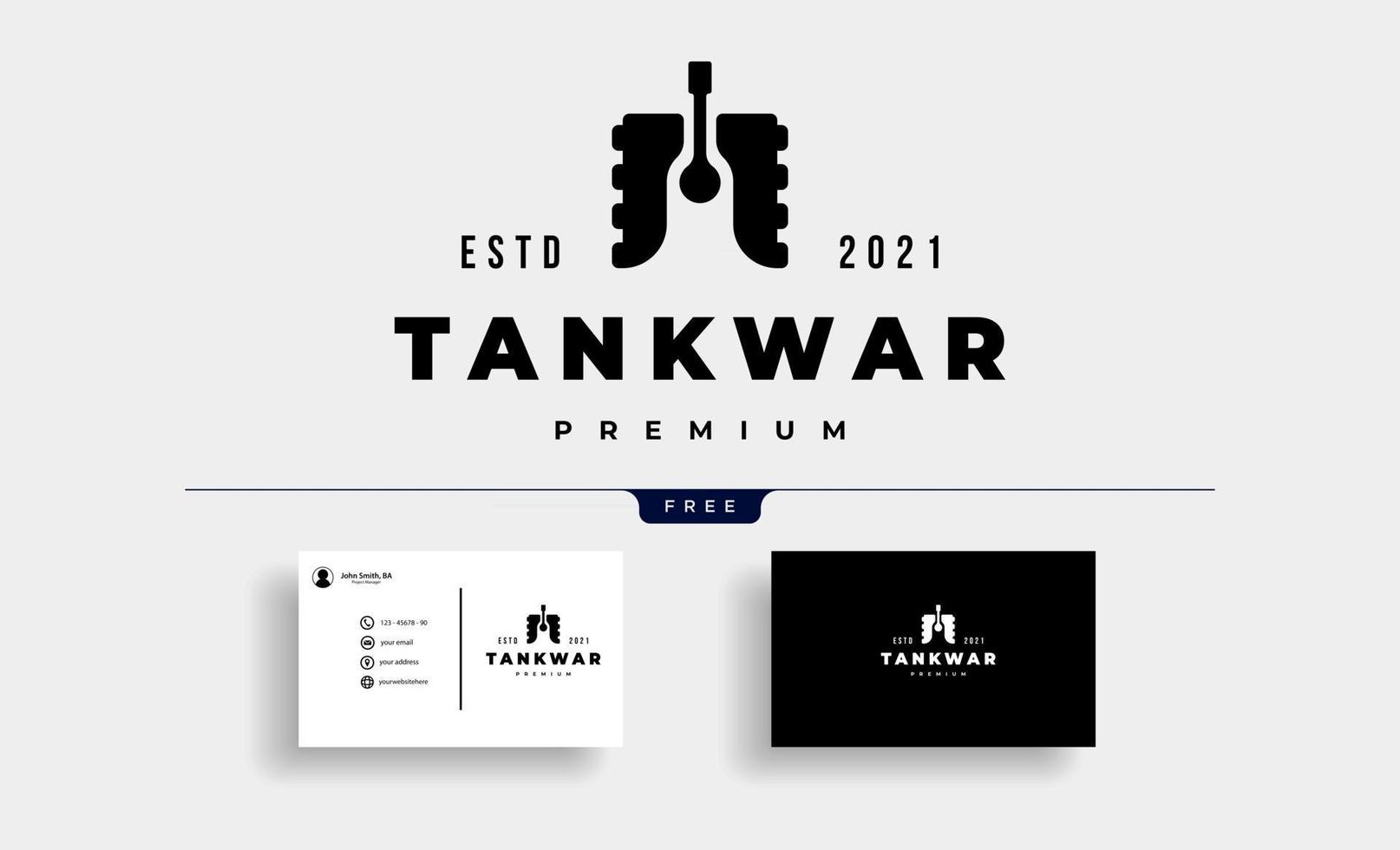 military tank simple logo design vector illustration