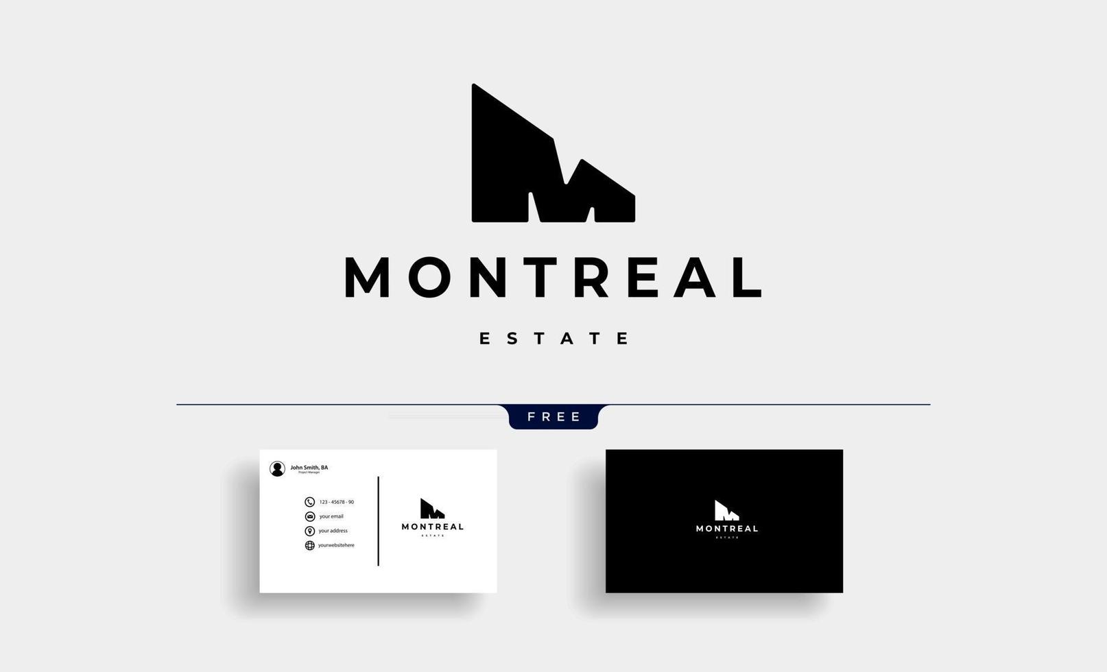 Letter M Real Estate Logo Design Vector Illustration