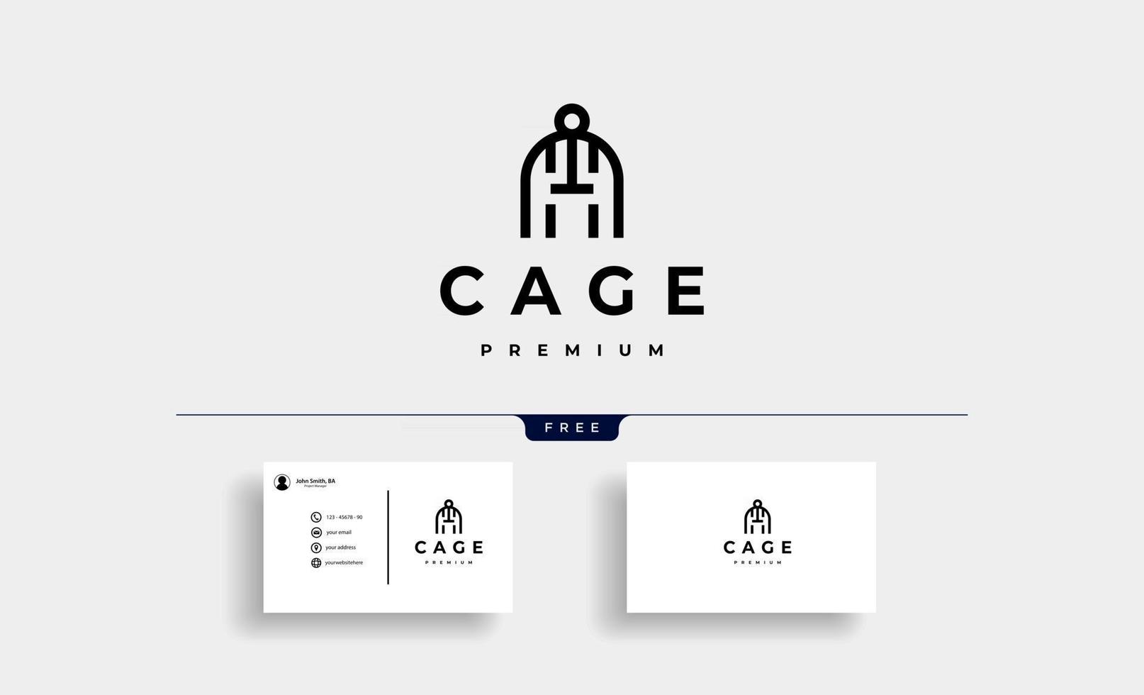 Cage Vector Logo Design icon Illustration