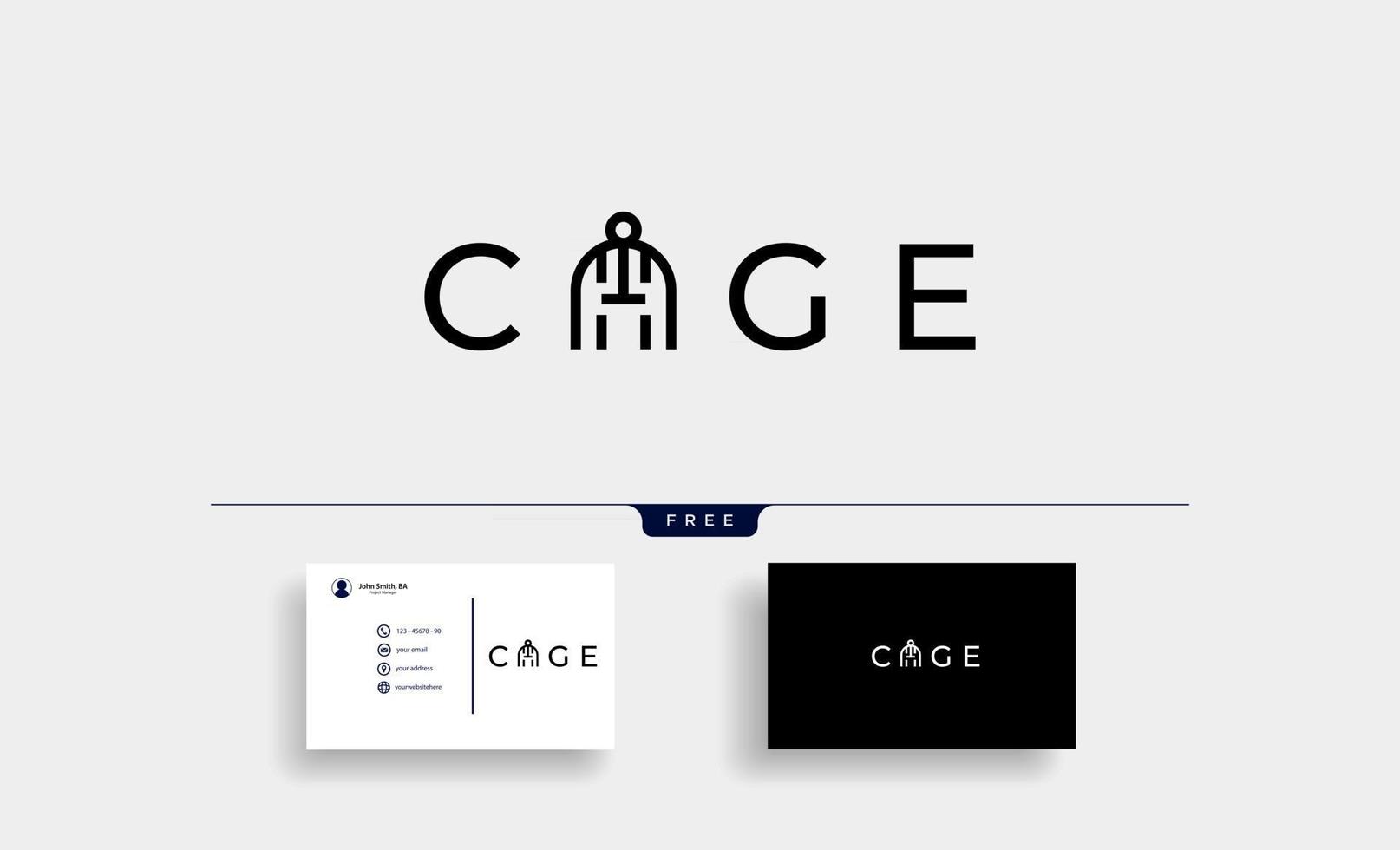 Cage Vector Logo Design icon Illustration