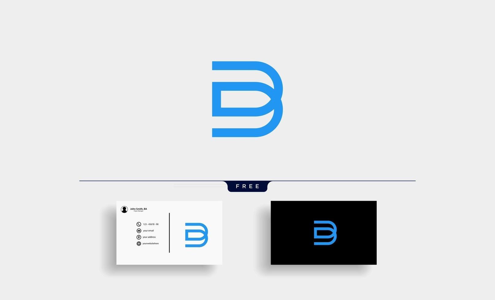 letra inicial dd db logo diseño icono ilustración vector