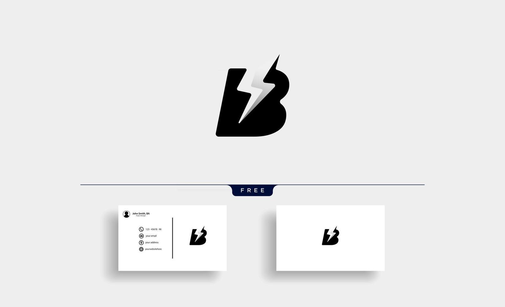 letter B Bolt Logo Vector Design Icon Illustration