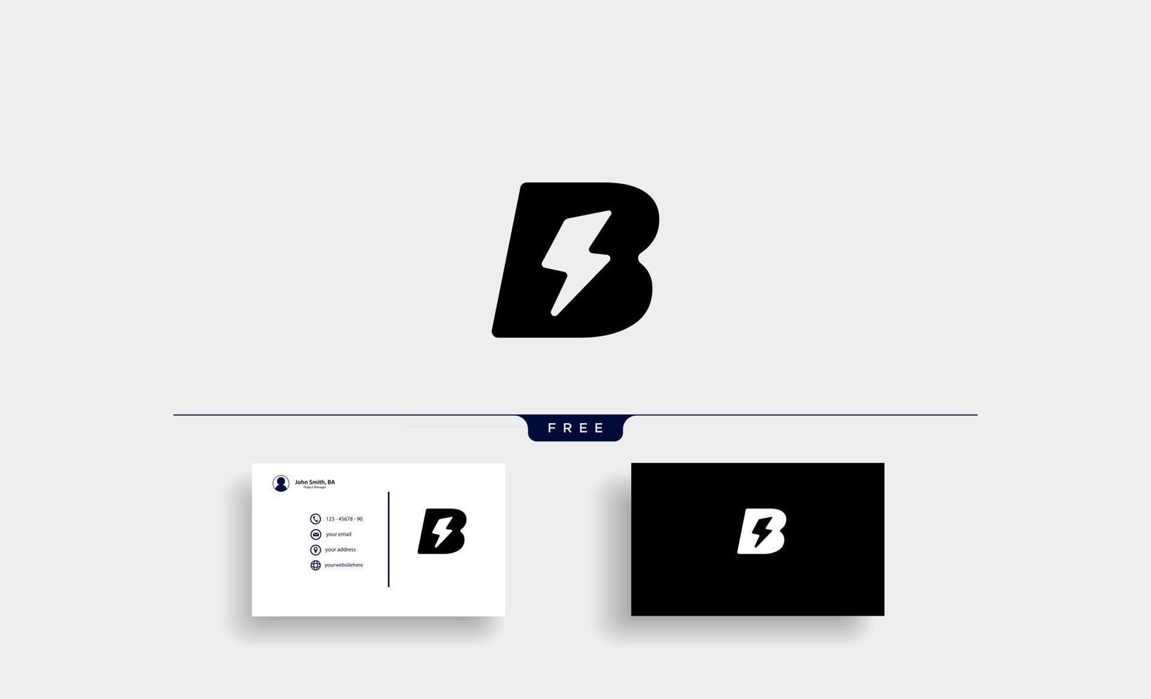 letter B Bolt Logo Vector Design Icon Illustration