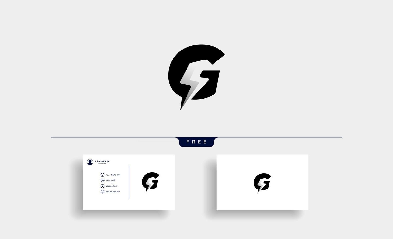 Letter G Bolt Logo Vector Design Icon Illustration