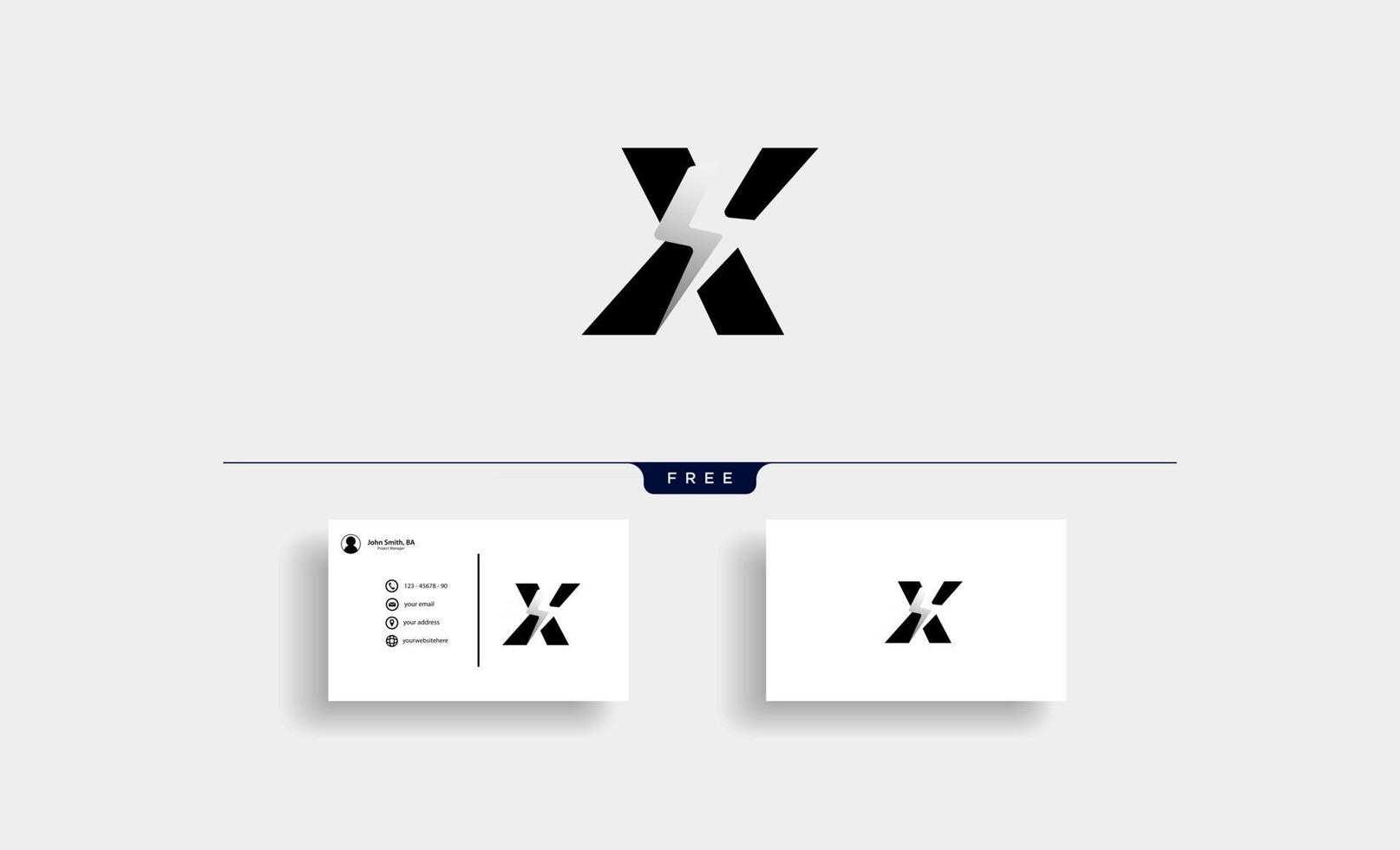 Letra x perno logo vector diseño icono ilustración