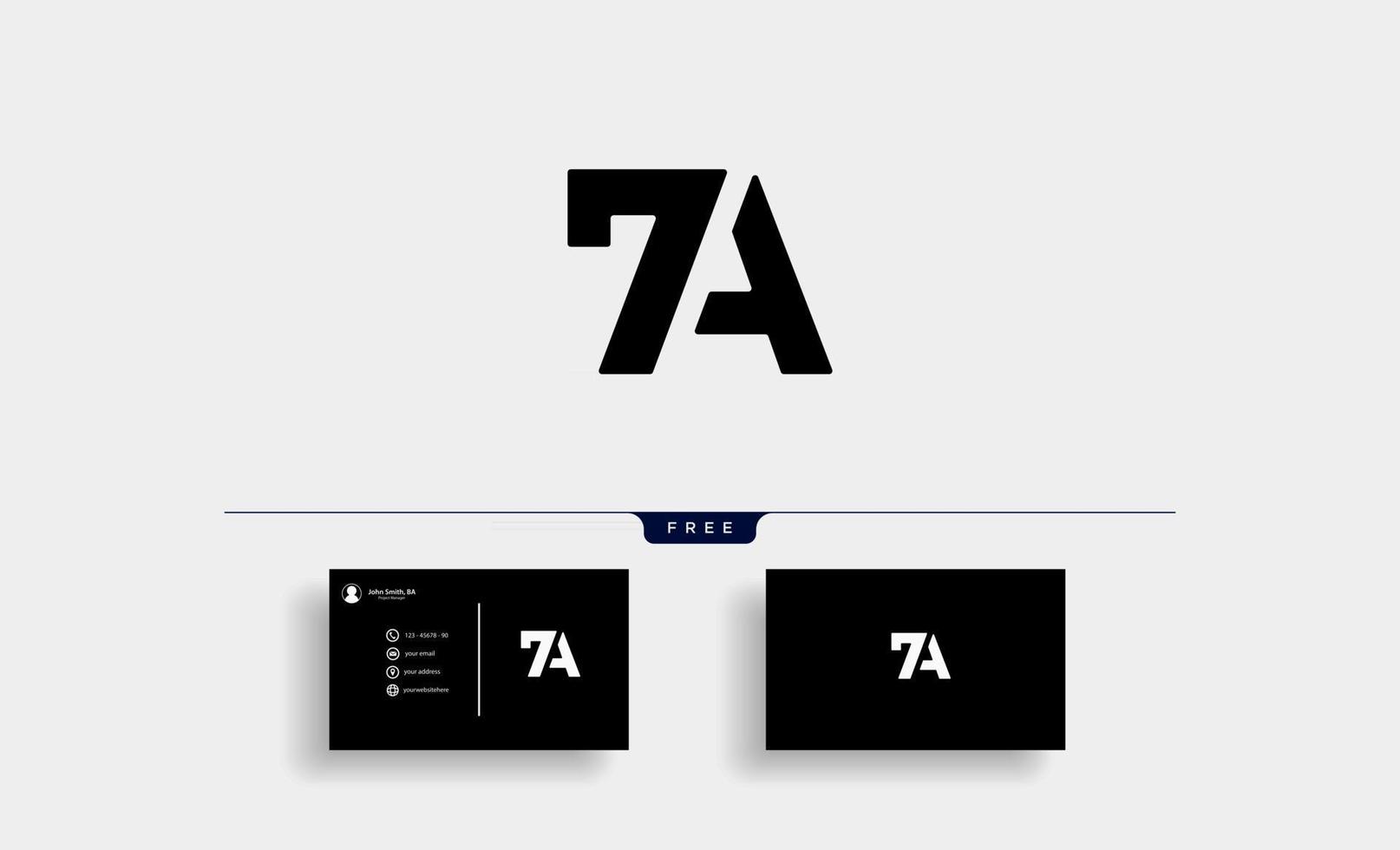 7a logo design  Vector Illustration