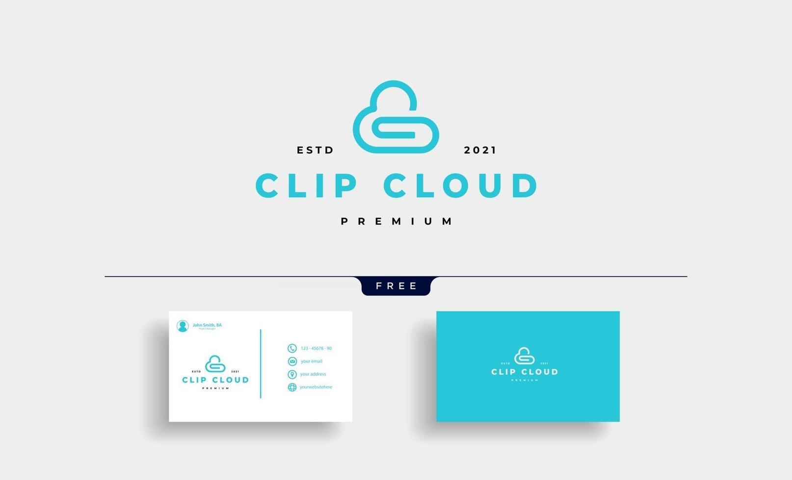vector de diseño de logotipo de nube de clip