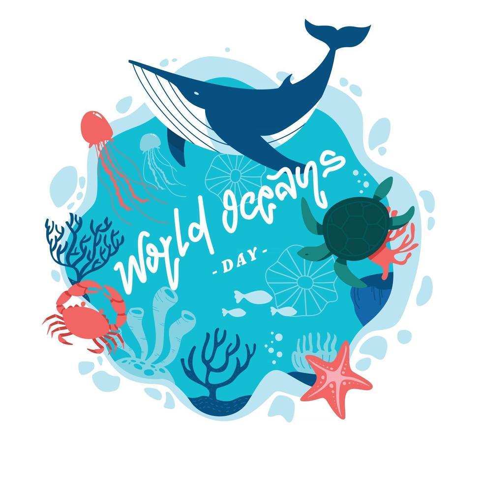 Activism World Oceans Day Concept vector