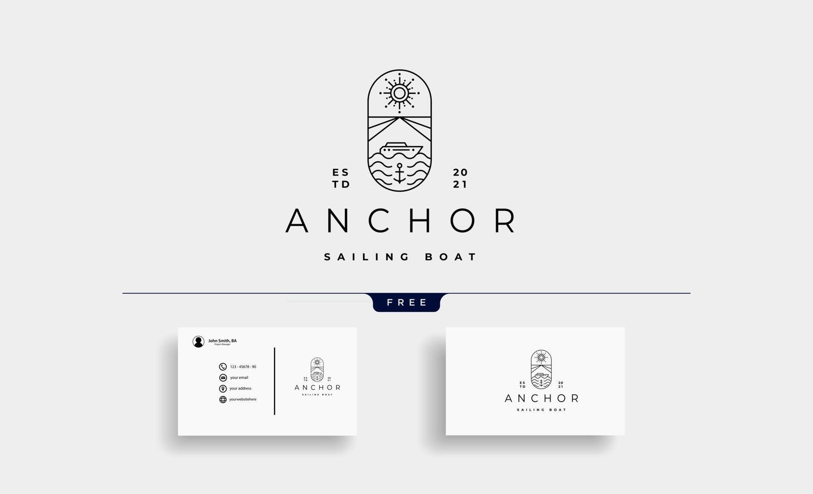 Luxury Sailing cruises logo badge line vectors