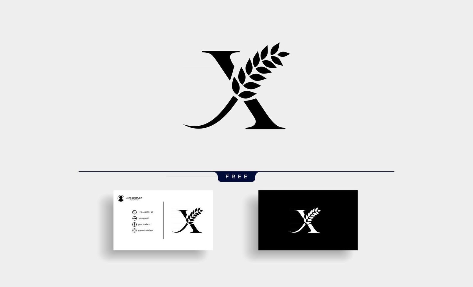 trigo logo letra x vector illustration
