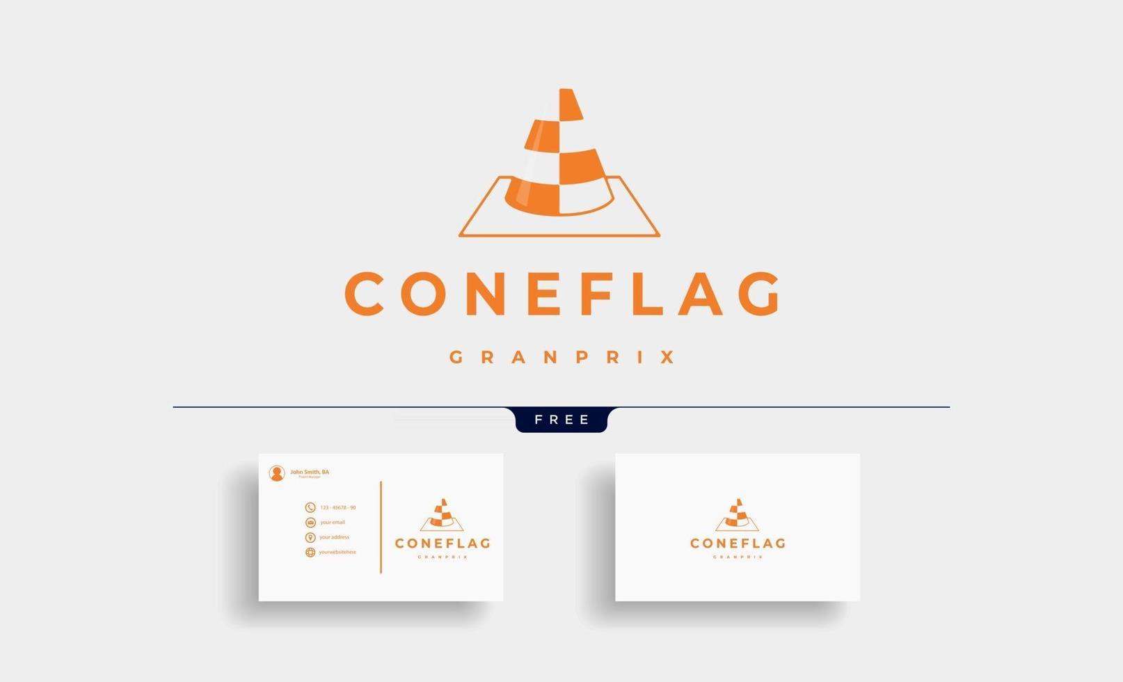 traffic cone logo icon vector design illustration