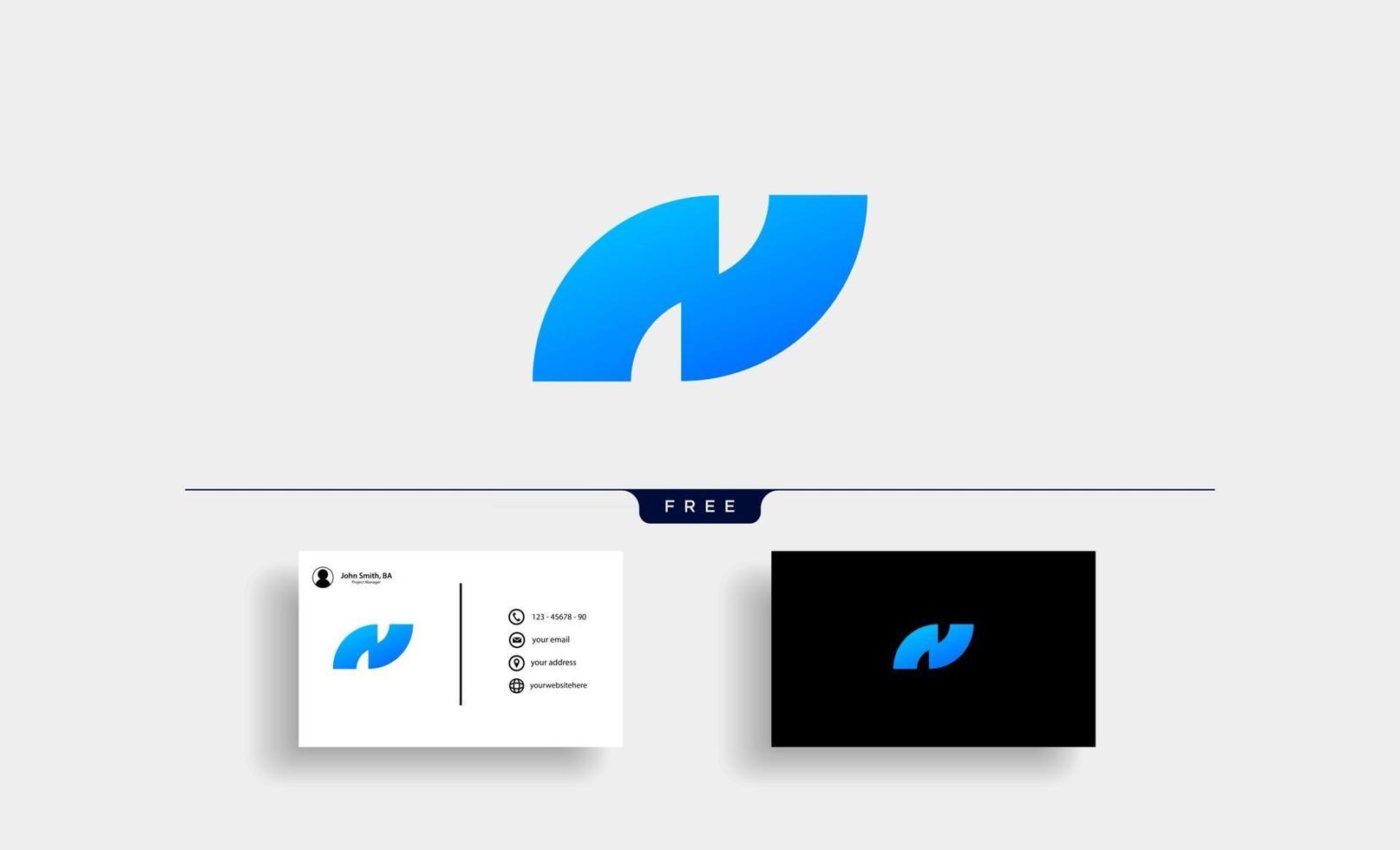Initial N Modern Logo Design Vector Illustration