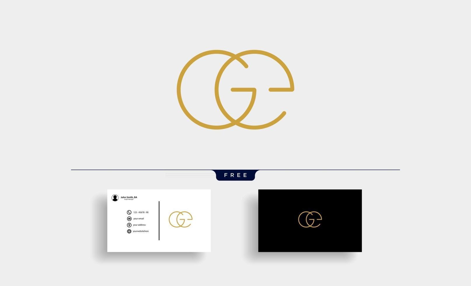 GE EG logo Monogram Design Vector illustration
