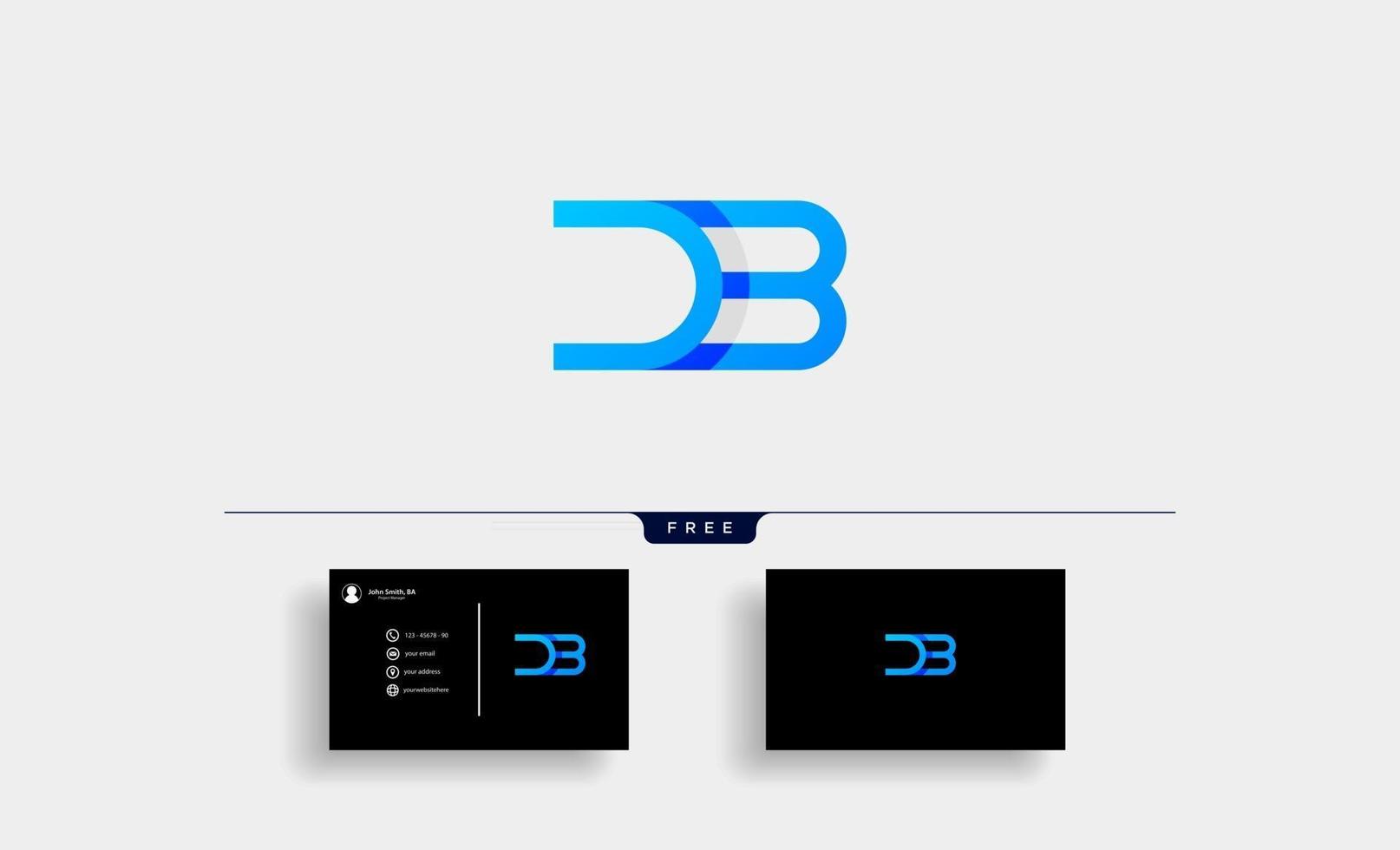 Ilustración de vector de diseño de plantilla de logotipo de db