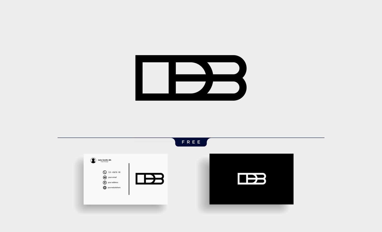 Ilustración de vector de diseño de plantilla de logotipo de db