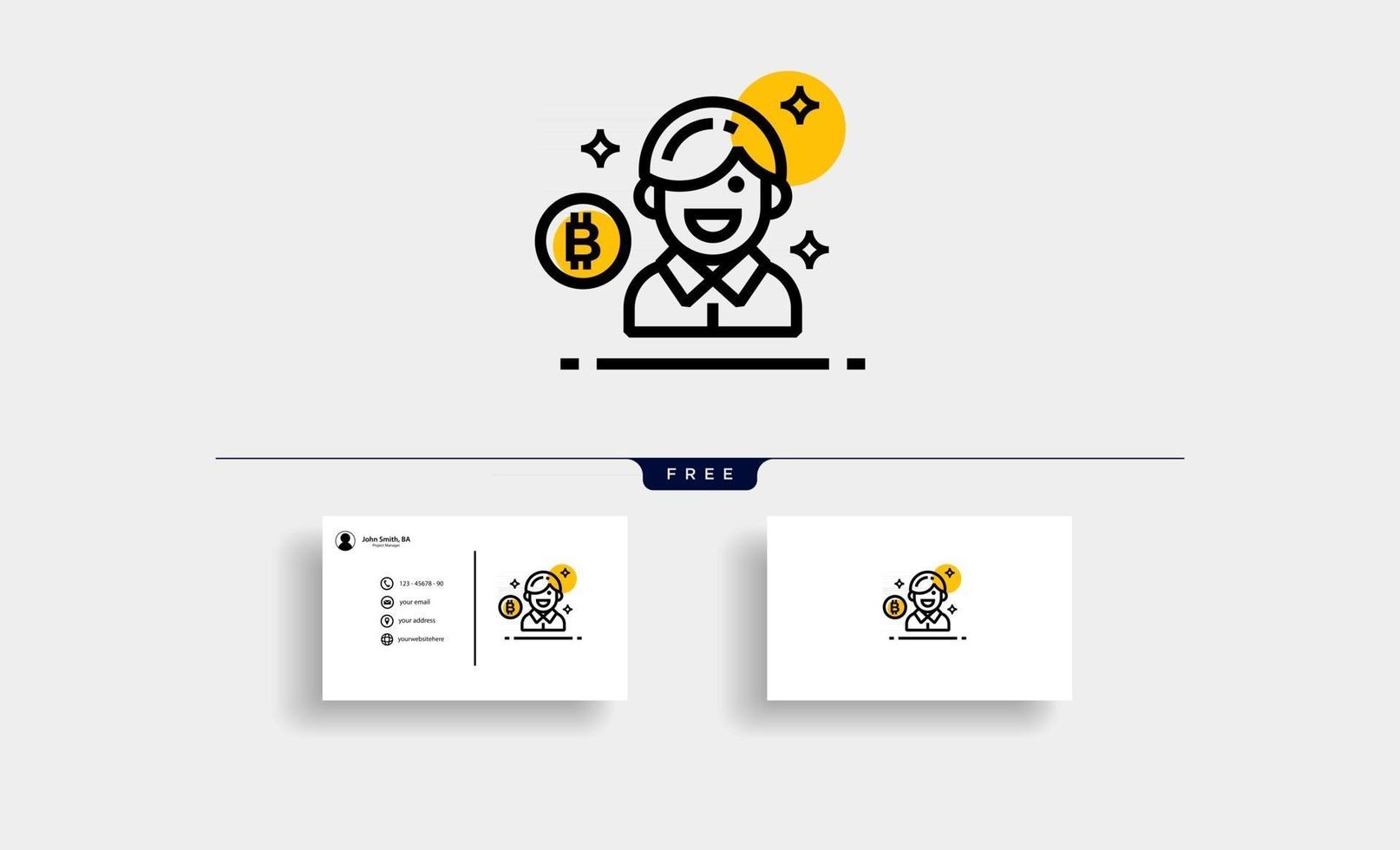 human and investment icon vector