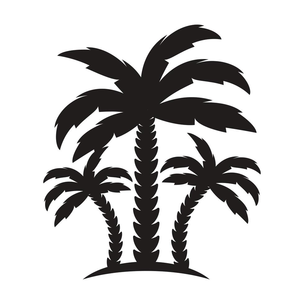 silueta de palmera vector