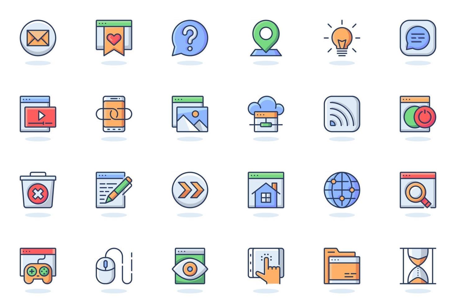 Website UI web flat line icon vector