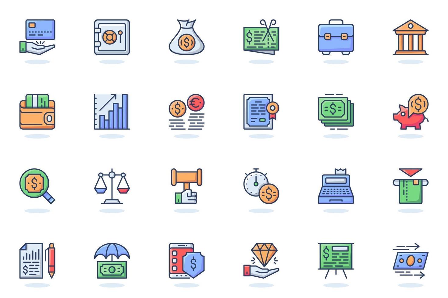 Business finance web flat line icon vector