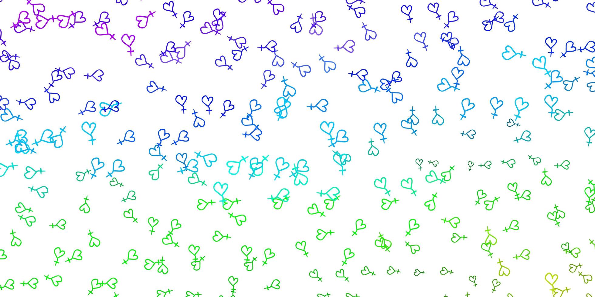 Light Multicolor vector backdrop with woman power symbols
